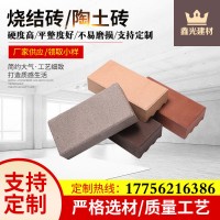 厂家现货实心烧结砖别墅防滑路面砖 广场彩色地面陶土砖防火