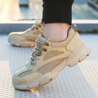 跨境批发劳保鞋男软透气防砸防刺穿轻便耐磨防臭安全工地工 作鞋