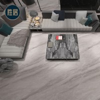 胜居 简约仿大理石亮光瓷砖900x1800客厅密贴连纹背景墙希腊灰