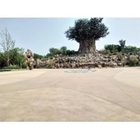 砾石聚合物彩色混凝土 洗砂艺术地坪 加工定制地面